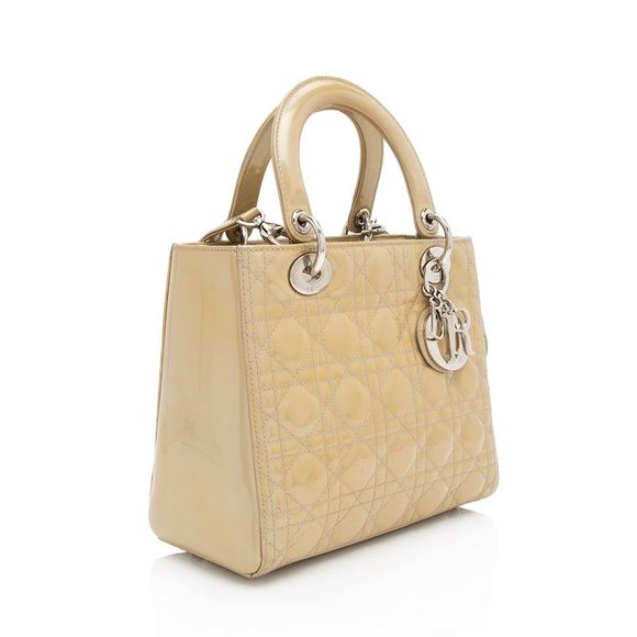 Dior Patent Leather Lady Dior Medium Tote - Picture 2 of 15